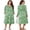 Green Print, variant on Open Back Nightgowns for Bedridden Women Post Surgery Pajamas Tear Away Long Sleeve Dress Adaptive Clothing with Pockets