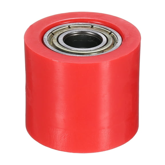 10mm Roller Pulley Tensioner, Chain Roller Pulley Tensioner Mini Bike Parts Nylon Cylinder Type Guide Wheel Chain Guide Slider for Mini Motorcycle Dirt Bike, Red