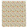 thumbnail image 3 of Floral Shower Curtain, Fantastic Design of Abstract Spring Flowers Tulips and Leaves Vertical Alignment, Fabric Bathroom Set with Hooks, 69W X 84L Inches Extra Long, Multicolor, by Ambesonne, 3 of 3