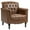 Brown, variant on Dreamsidea Faux Leather Accent Chair for living Room, Button Tufted Wingback Armchair with Wood Legs Camel