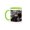 Green/White, variant on 3drose, the Old Clock in Gas Town Canada with Flowers All Around It, 11oz Magic Transforming Mug