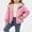 Pink, variant on Girls Hooded Coat (18Months-13Years) Warm Thicken Fleece Long Sleeves Jacket 100%Polyester Yellow Size 18M