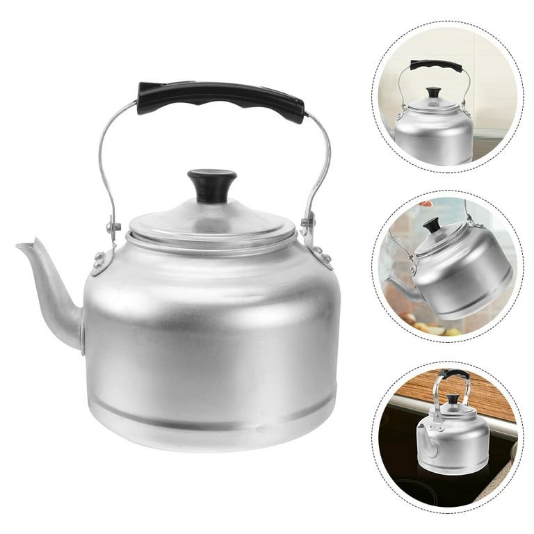 Happyyami Aluminum Kettle Tea Pot Tea Kettle Teapot with Lid Aluminum Tea  Pitcher Aluminum Water Kettle Aluminum Teapot Metal Teapot Reliable Teapot