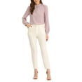 thumbnail image 2 of INSPIRE CHIC Chiffon Shirt for Women Work Office Mock Neck Long Sleeve Blouse XL Pink, 2 of 6