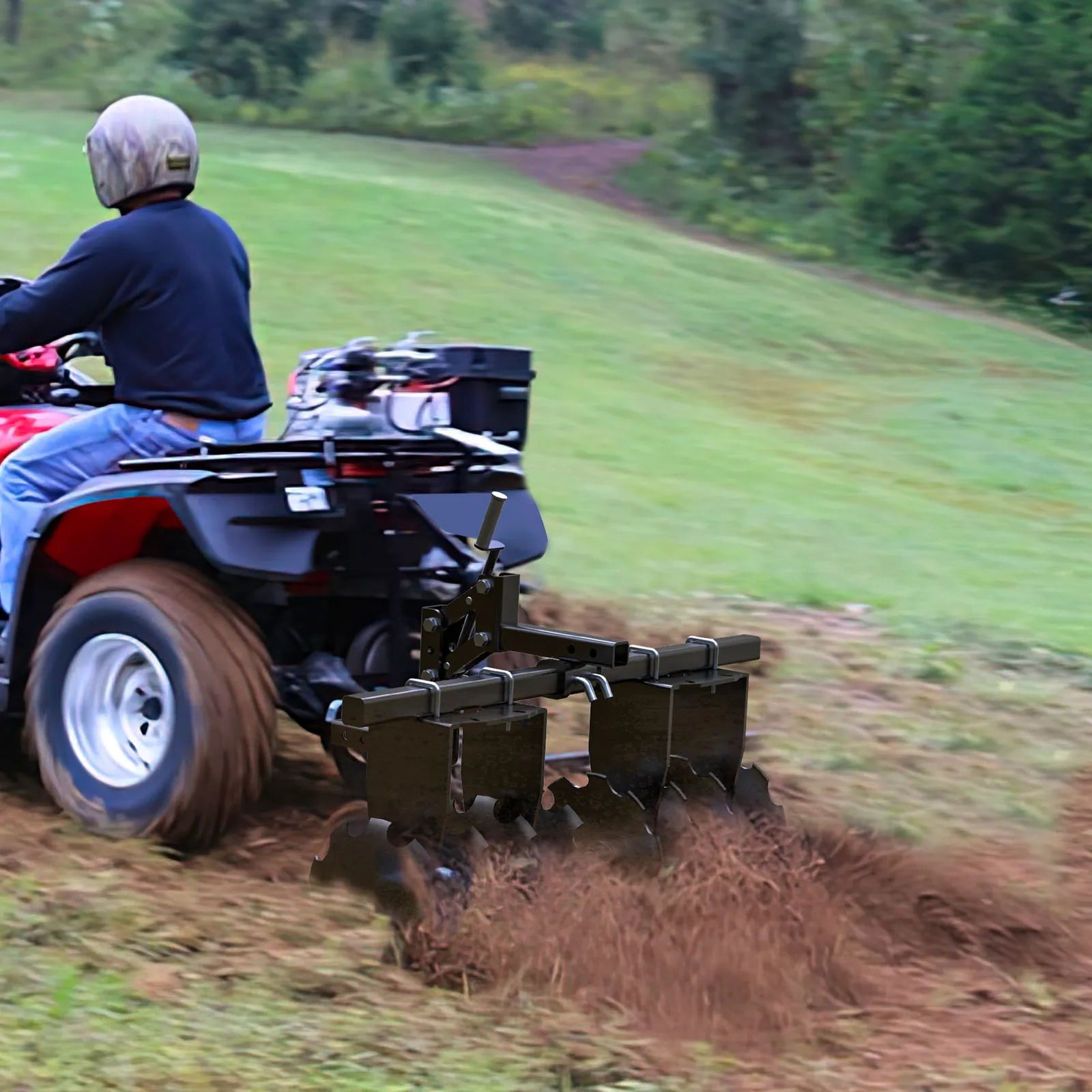 RVNI Disc Plow Harrow Designed to Break up Tough Ground for ATV/UTV Manual Implement