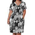 thumbnail image 3 of Vestido de bolsillo suelto de Horror s Tendencia de ropa de mujer 2025 Vestidos para mujer Ropa de verano para mujer Vestidos de mujer, 3 of 7