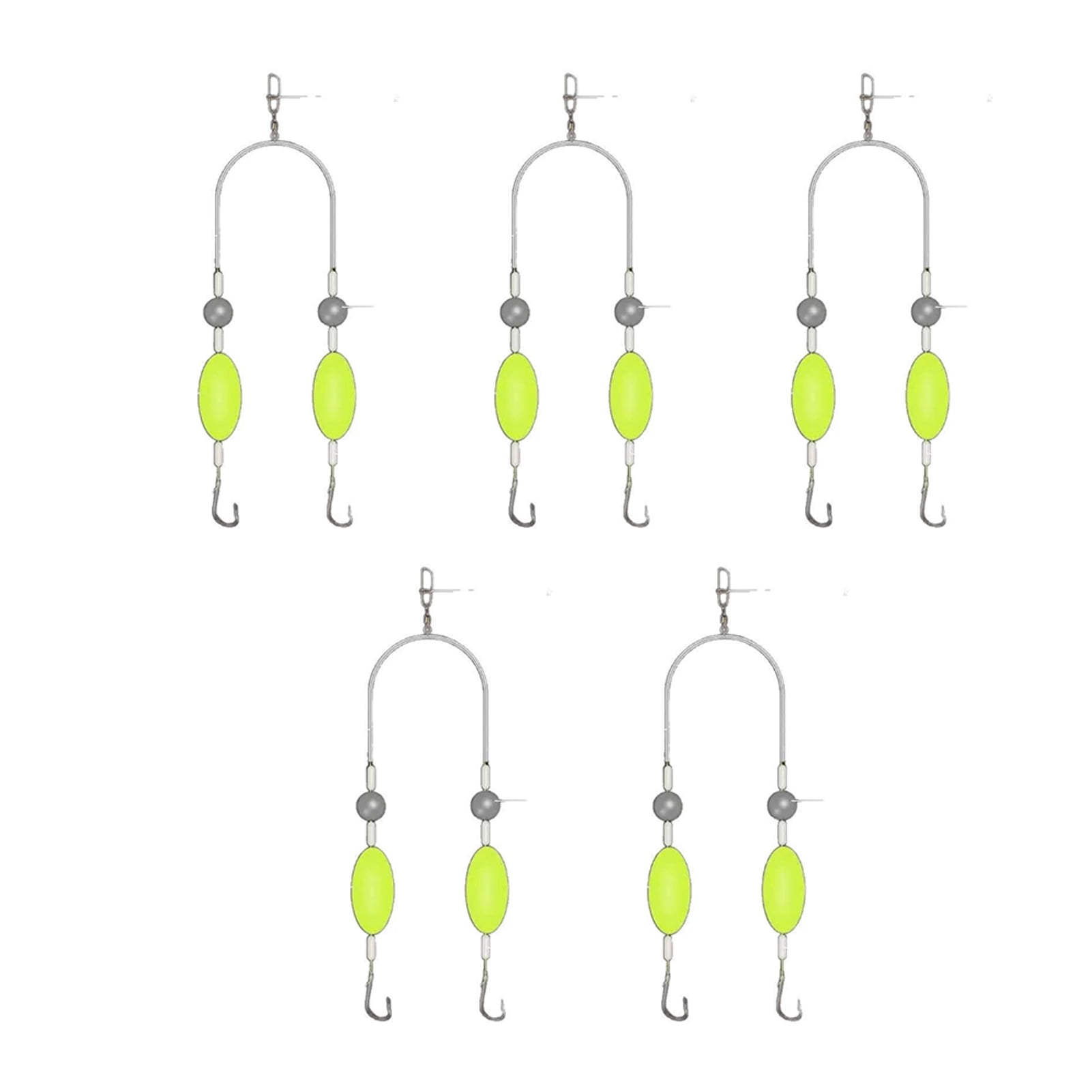 Thinsony 5-piece set, double fishing hooks fishing bottom fishing rods, strong material, not bad for time, fishing thing