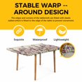 thumbnail image 4 of Purple Flowers Table Cloths for 3 Foot Rectangle Tables, Spring Butterflies Lavender Daisy Beige Patio Waterproof Elastic Fitted Tablecloths, Washable Rectangular Table Cover for Camping, 4 of 8