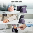 thumbnail image 4 of For Samsung Galaxy S22 Compatible with Magsafe 2 in 1 Detachable Wallet Case with Card Holder,Women Men,Magnetic PU Leather RFID Blocking Flip Kickstand Credit Card Slots Phone Case,Purple, 4 of 12