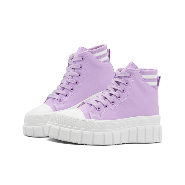 Tenis Bota Caterina Dama Casuales Morados Antiderrapante purpura 25