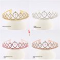thumbnail image 2 of Diadema con corona de cumpleaños europea y americana, accesorios para el cabello con diamantes de imitación para fiesta nupcial, sombrero de cumpleaños digital de un año, diadema de aleación, 2 of 6
