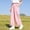 01 Pink, variant on Kids Pink Elastic Waist Pants With Ruffle Hem Casual Playground & School Trousers,Size 5-15
