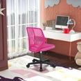 thumbnail image 4 of Costway Height-adjustable Ergonomic Kids Desk Chair with Universal Casters Working Chair Pink, 4 of 10