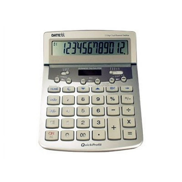 Datexx DD-922 - Calculatrice de Bureau - 12 Chiffres - Panneau Solaire, Batterie