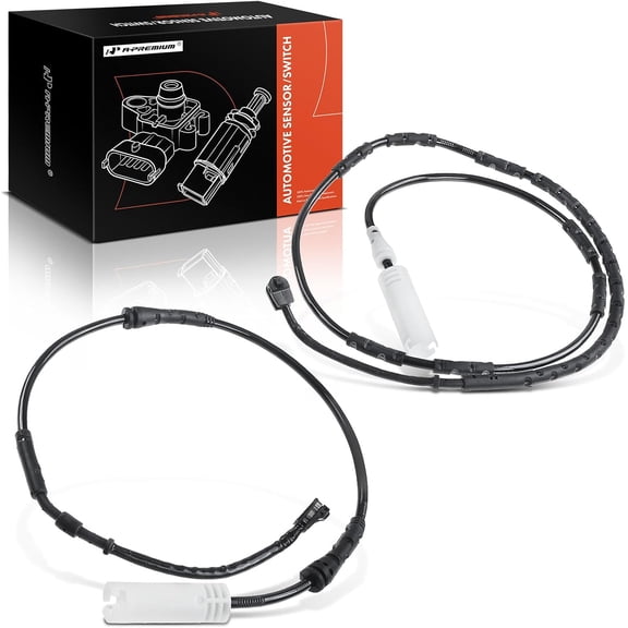 A-Premium Front and Rear Disc Brake Pad Wear Sensors Compatible with BMW 328i 328i xDrive 335i 335i xDrive 335is 135i 2011-2013, 335d 2011, 128i 2010-2013, 2-PC Set