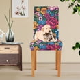 thumbnail image 4 of Yayeee 2 Pack Dining Chair Covers Stretch Parson Chairs Slipcovers Seat Protector, Charming Floral Pattern, 4 of 6