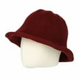 thumbnail image 3 of WITHMOONS Wool Winter Floppy Short Brim Womens Bowler Fodora Hat DWB1105 (Wine), 3 of 5