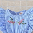 thumbnail image 5 of Atogsazn Baby Girl Cotton Jumpsuits Toddler Ruffle Cute Printed Sleeveless Romper Fashion Clothes Blue 18-24 Months, 5 of 9