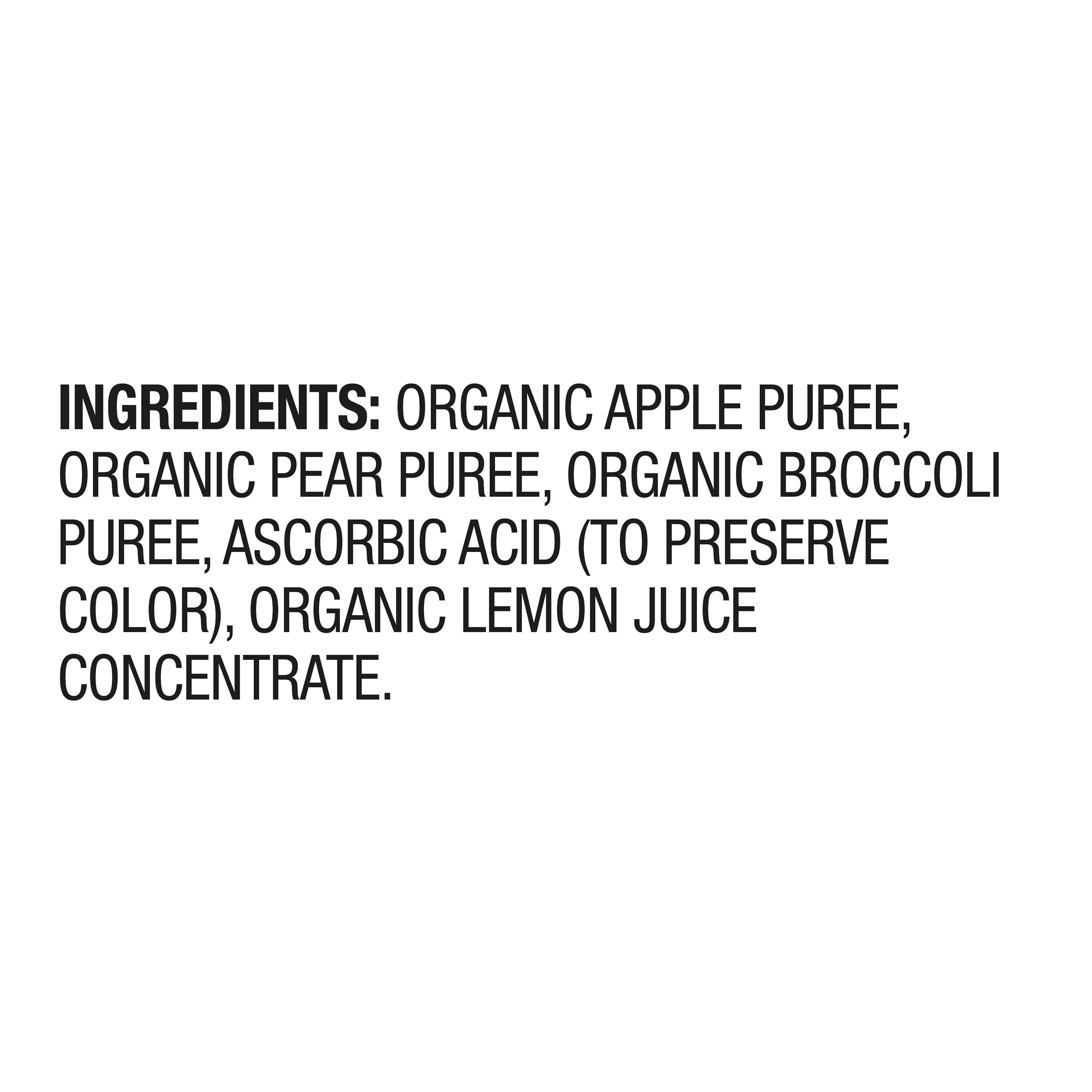 Parent's Choice Organic Stage 2 Baby Food Apple, Pear, and Broccoli Puree, 4 oz Pouch