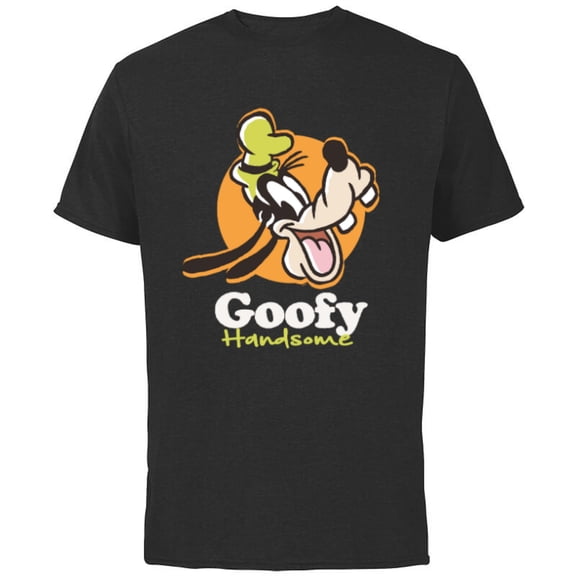 Disney Goofy Handsome Classic Funny - Short Sleeve Cotton T-Shirt for Adults - Customized-Black