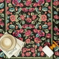 thumbnail image 5 of BERTHMEER 2'x3' Small Black Pink Area Rugs for Bathroom Bedroom Entryway Kitchen Dorm Entrance Non Slip Washable Floral Vintage Oriental Rugs, Multicolor, 5 of 7
