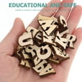 thumbnail image 4 of 100pcs 15mm DIY Educational Toy Small Natural Wooden Slice Scrapbooking Embellishments DIY Craft Decor (English Letters Pattern), 4 of 8
