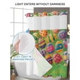 thumbnail image 6 of No Hook Shower Curtain with Snap-in Liner, Easter Waterproof Fabric Bathroom Curtains, Farmhouse Green Spring Watercolor Flowers Eggs Bath Curtains & Mesh Top Window Stand Up Stall 36"x72", 6 of 9