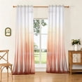 thumbnail image 6 of Naittoop Red Gradient Sheer Curtain 84*52in Semi Blackout Window Light Filtering Drapes for Living Room Balcony Bedroom Sun Blocking Privacy Curtain Home Decor Accent 1 Panel, 6 of 6