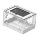 thumbnail image 4 of Tanque de reptiles plegable transparente, hábitat para lagartos, recinto de escritorio para mascotas con cubierta deslizante, tanque de cría portátil Blanco, 4 of 8