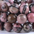thumbnail image 2 of Angelstones Natural Matrix Rhodonite Gemstone 10mm Round Beads Stretch Bracelet 7 Inch Unisex, 2 of 2