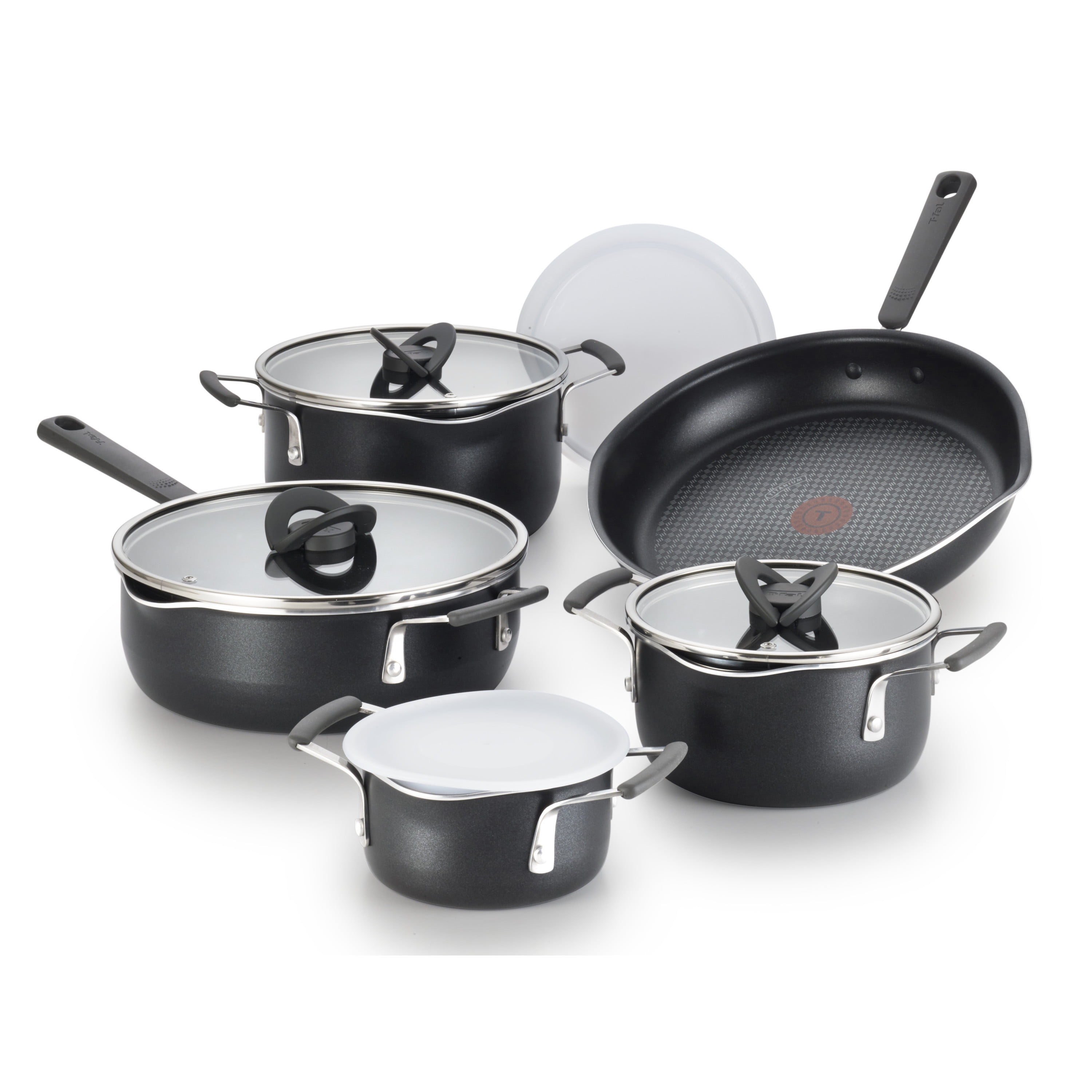 Stackable Pots and Pans Set 10 Piece, Nonstick Cookware Set with Stackable  Design Saves 55% More Space, Non-Toxic Stackable Cookware Set with Stone