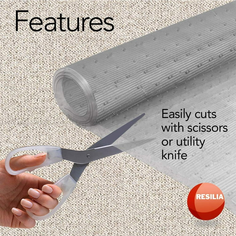 Resilia Premium Floor Protector for Hardwood Floors Easy-to-Clean Heavy Duty Plastic Vinyl Clear American Modern 27 Inches x 25 Feet for