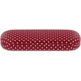 thumbnail image 5 of Hard Shell Eyeglass Case Clamshell Fits Small to Medium Frame Glasses for Women Men, Mod Red and White, 5 of 5