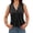 Black, variant on Women V Neck Tank Tops Casual Summer Loose Fit Sleeveless Shirts Blouse