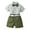AG, variant on Toddler Boys Fashion Outfits Spring Summer Short Sleeve Shirt Printing Tops Shorts with Tie Belt Gentleman Clothing 4 Piece Set, Sizes 0-4 Years