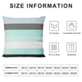 thumbnail image 5 of PHYHOO Adults Patchwork Striped Throw Pillow Cover Teal Black Gray Pillow Cover Modern Geometric Stripes Living Room Decorative Square Pillow Case, 5 of 5