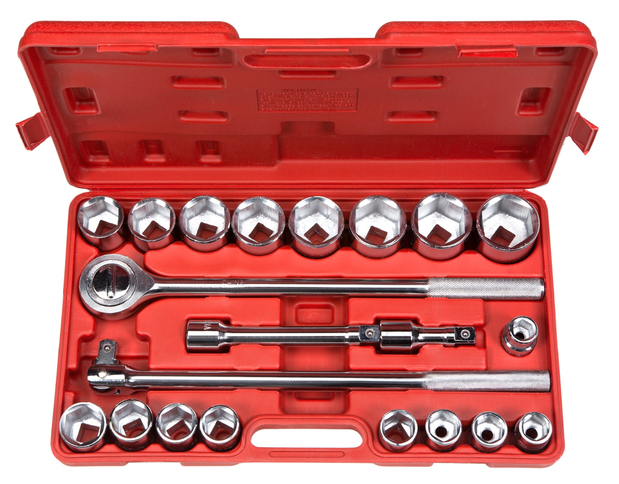 HEAVY DUTY 3//4/" Inch dr Socket Set 19-50mm 6 Point Sockets Ratchets Extensions