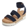 thumbnail image 1 of Sandalia DREAM PAIRS REED-1 Azul Marino Plataforma con Tacón de 6 cm, 1 of 6