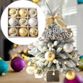 thumbnail image 3 of 9 Piezas Adornos de Bolas de Navidad Adornos Colgantes Decorativos Decoraciones para es de Navidad de 8 cm para Guirnalda Festival Porche Hogar , oro, 3 of 8