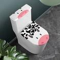 thumbnail image 2 of HELLHERO Stylish Polyester Toilet Lid Covers, Elastic Bottom, Universal Fits All Toilet Shapes, Stretchy Fabric, 2 of 6