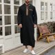 thumbnail image 1 of Ceisia Men's Hooded Traditional Robe with Gold Embroidery | Knee-Length Spring/Summer Casual Garment Gift, 1 of 9