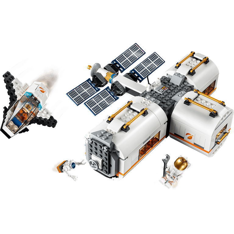 LEGO City Space Lunar Space Station 60227 Building Set with Toy Shuttle