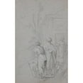 thumbnail image 2 of Pieter Fransz. de Grebber 13x18 Black Ornate Wood Framed Double Matted Museum Art Print Titled - Abraham Casting Out Hagar and Ishmael (C. 1630S-1650s), 2 of 5