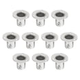 thumbnail image 2 of Uxcell 0.75" Pipe Dia Stainless Steel Clothes Towel Flanged Socket, 10 Pack, 2 of 4