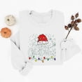 thumbnail image 2 of lulshou Women's Christmas Print Crewneck Sweatshirt Festive Holiday Long Sleeve Pullover Sweater Style Gift for Family, White, XS, 2 of 6