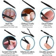 thumbnail image 4 of Kit de cortaúñas de 26 piezas para uso profesional en salones de manicura en acero al carbono negro, 4 of 5