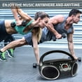 thumbnail image 5 of singing wood Portable CD Player Boombox with Aux Line-in Cable, AM/FM Stereo Radio, Gray, 5 of 9