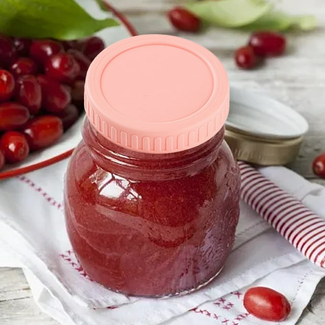 Hbdhejl Wide Mouth Jar Lids Plastic Canning Storage Lids Leak Proof And Scratch 86Mm
