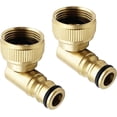 thumbnail image 1 of 2pcs Elbow Faucet Fittings Socket System 3/4" Internal Thread (26.5mm/G3/4") Brass Hose Adapter, 1 of 4