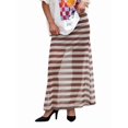 thumbnail image 4 of Women'S Polka Dots Mesh Skirts Elastic Waist Semi See Through Flowy Long Skirt Y2K Streetwear Coffee & L, 4 of 8
